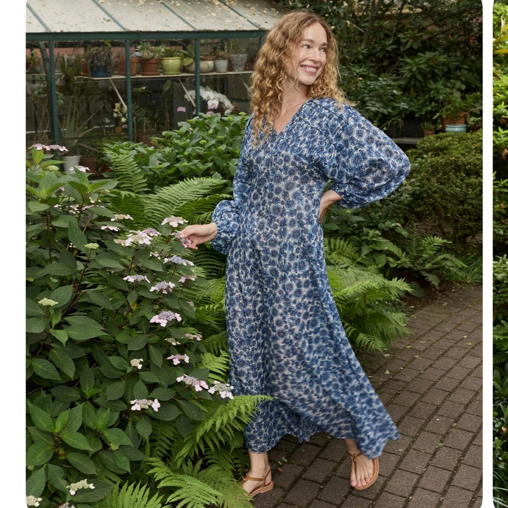 Doen Nayeli Dress in Blue Floral
